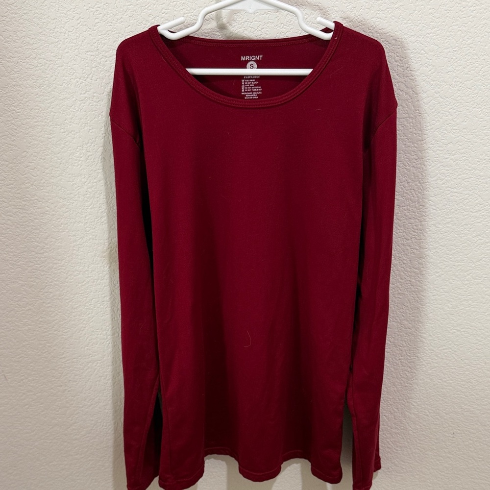 Elegant Burgundy Long Sleeve Top
